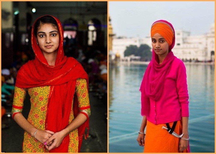 Volunteer and Sikh pilgrim in Golden Temple Amritsar India